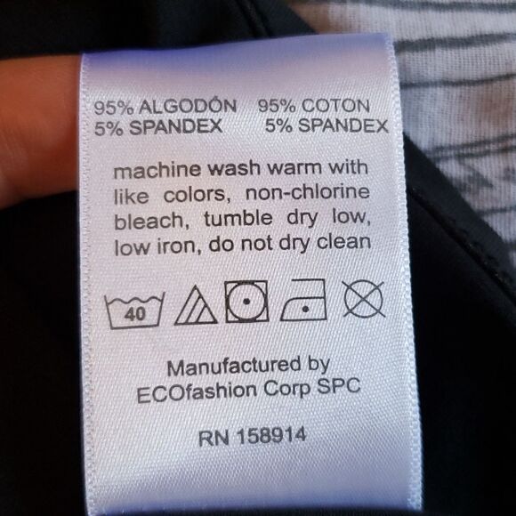 SEED TO STYLE Organic Cotton Black Side Ruching T-Shirt Pullover Lounge Dress xl - Picture 8 of 12